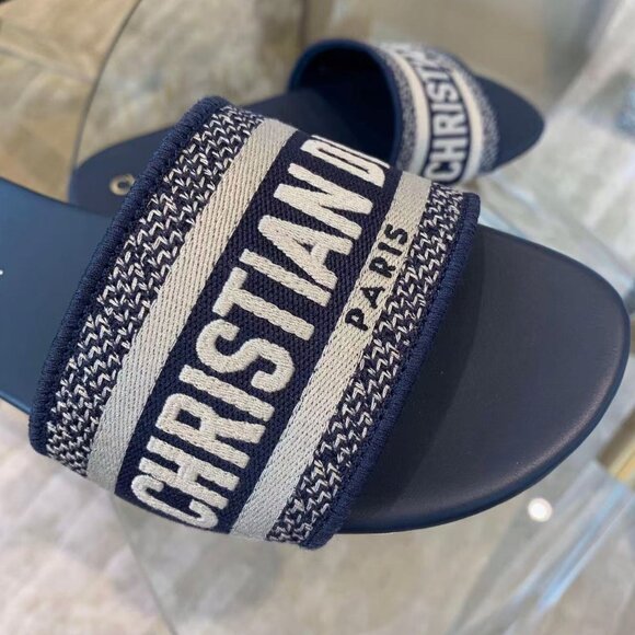 Christian Dior Navy Blue Dway Sandals - Picture 8 of 9